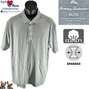 Tommy Bahama XL Cirrus Coast Polo Gray Cotton Blend Short Sleeve T223157